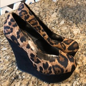 Leopard Print Wedges